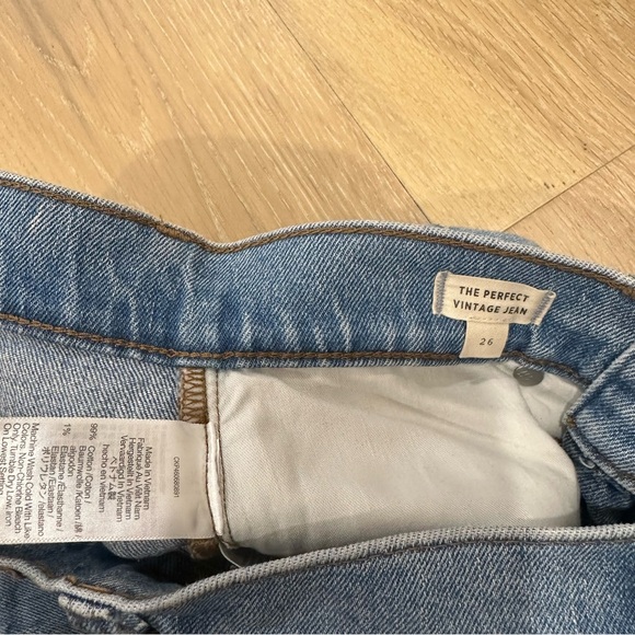 Madewell The Perfect Vintage Jean Size 26 Blue Womens Denim High Rise Wide Leg - Picture 13 of 13